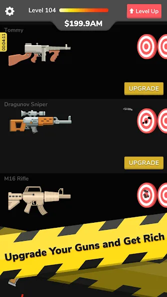 Gun Idle (Ган Айдл) [МОД: Меню, Бесконечные монеты и Открытые уровни] Screenshot 2