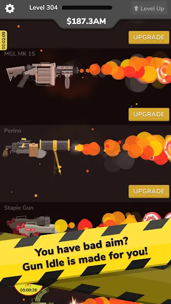 Gun Idle (Ган Айдл) [МОД: Меню, Бесконечные монеты и Открытые уровни] Screenshot 3