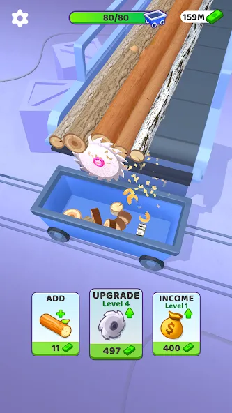 Idle Cutter: Wood Slice (Айдл Катер) [МОД: Много монет, Открытые уровни и Мега MOD] Screenshot 2