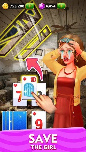 Solitaire Tripeaks Home: Merge (Солитер Трипикс Хоум) [МОД: Все открыто, Дополнительные деньги и Меню MOD] Screenshot 1