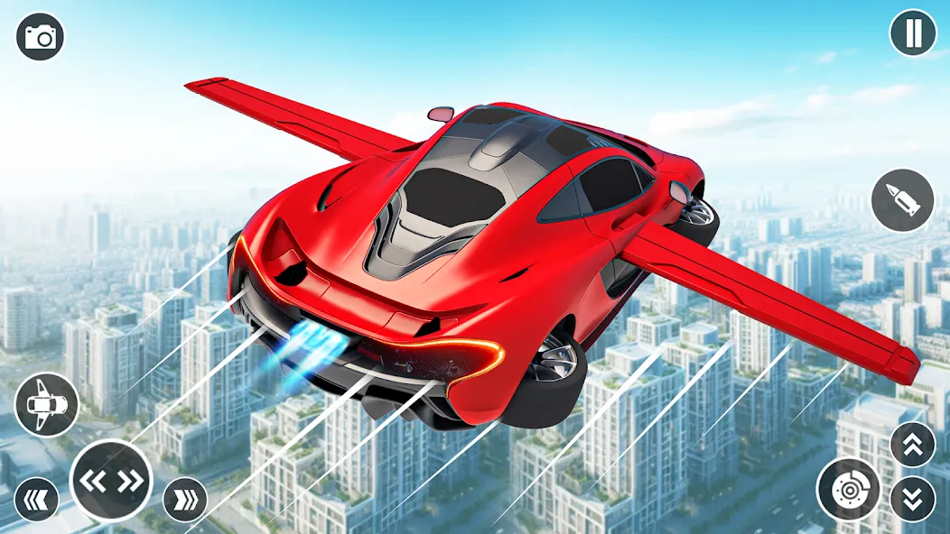 Flying Car Robot Shooting Game [МОД: Много денег, Монет и Все открыто] Screenshot 1
