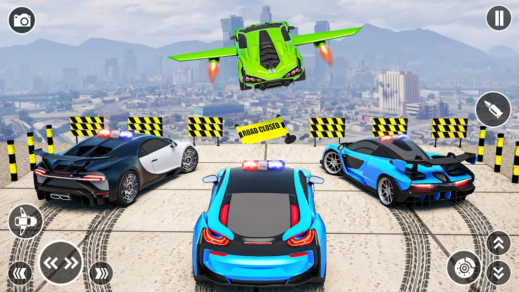 Flying Car Robot Shooting Game [МОД: Много денег, Монет и Все открыто] Screenshot 2