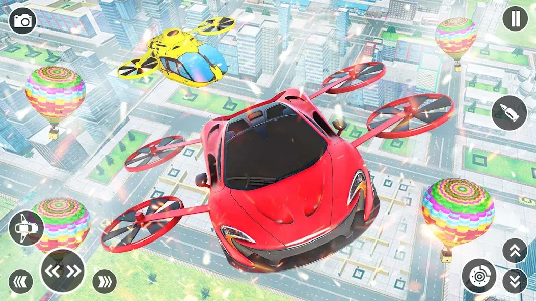 Flying Car Robot Shooting Game [МОД: Много денег, Монет и Все открыто] Screenshot 5