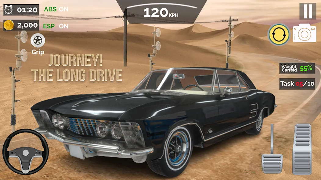 Long Road Trip Games Car Drive [МОД: Бесконечные деньги, Монеты и Мега MOD] Screenshot 2