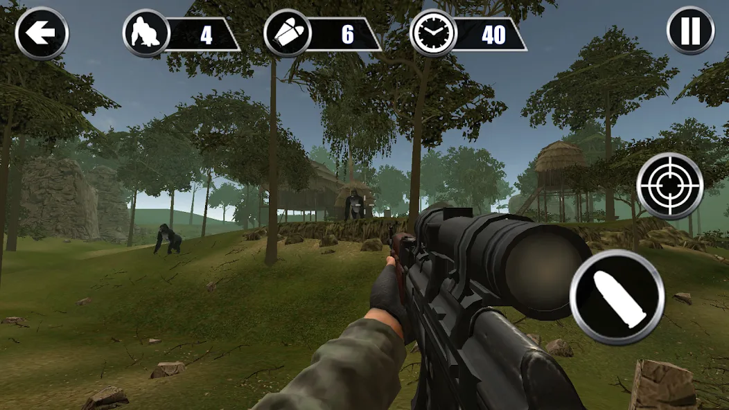 Gorilla Hunter: Hunting games (Горилла Хантер) [МОД: Много денег, Монет и Все открыто] Screenshot 2
