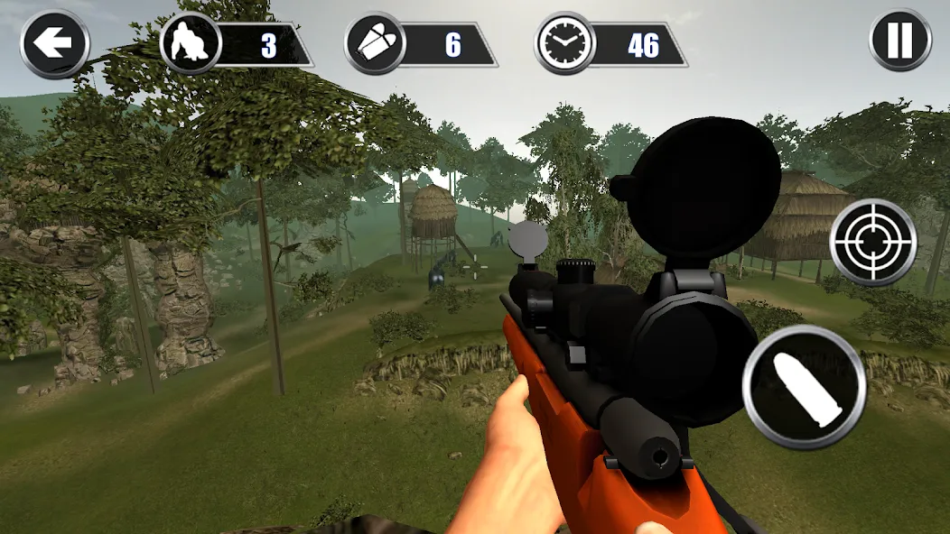 Gorilla Hunter: Hunting games (Горилла Хантер) [МОД: Много денег, Монет и Все открыто] Screenshot 3