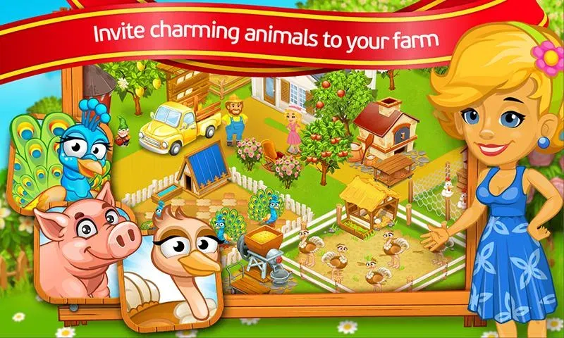 Farm Town: Cartoon Story [МОД: Деньги, Монеты и Меню MOD] Screenshot 1