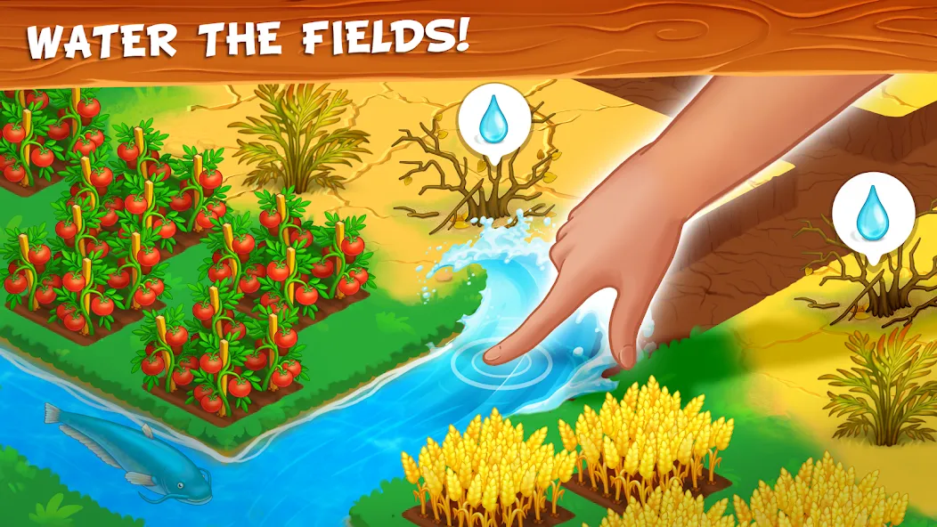 Farm Town - Family Farming Day (Фарм Таун) [МОД: Деньги, Монеты и Меню MOD] Screenshot 1