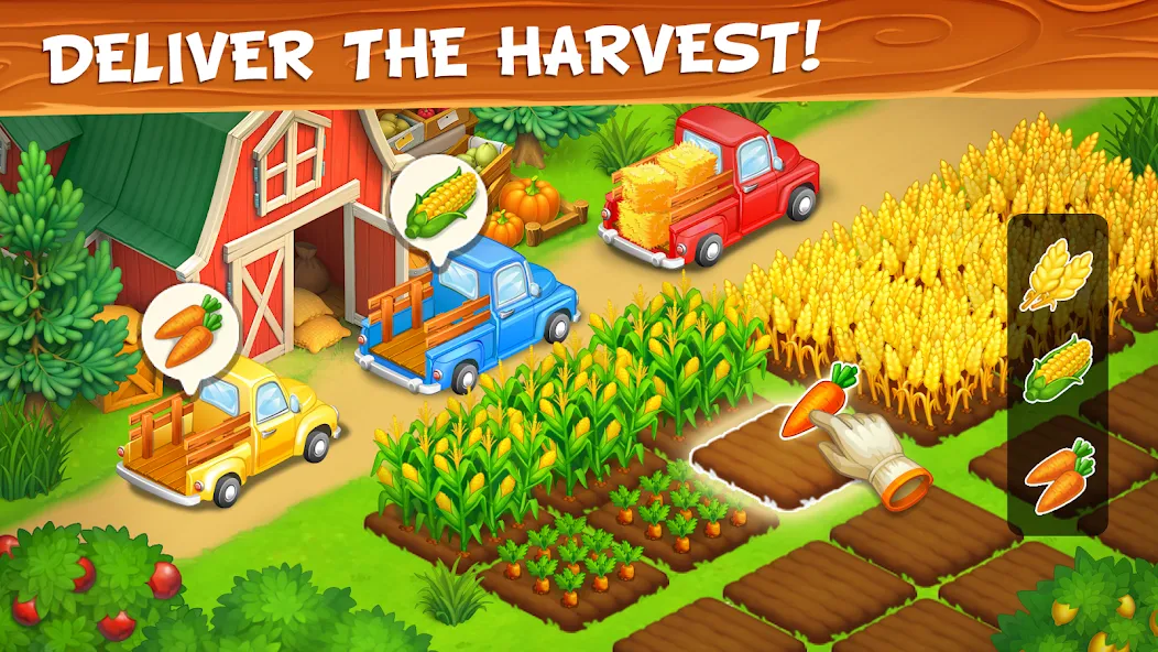 Farm Town - Family Farming Day (Фарм Таун) [МОД: Деньги, Монеты и Меню MOD] Screenshot 2