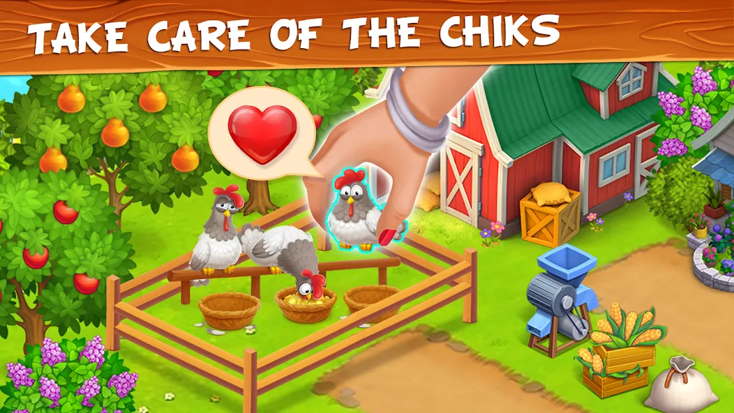 Farm Town - Family Farming Day (Фарм Таун) [МОД: Деньги, Монеты и Меню MOD] Screenshot 4