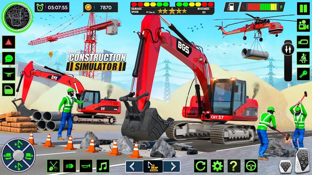 Real Road Construction Games (Реал Роад Конструкшн Геймс) [МОД: Бесконечные деньги, Монеты и Мега MOD] Screenshot 5