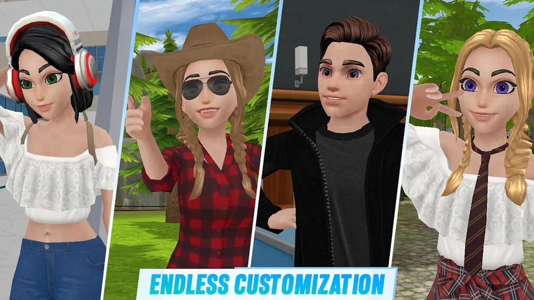 Virtual Sim Story: Home & Life (Виртуальная история симулятора) [МОД: Много монет, Открытые уровни и Мега MOD] Screenshot 3