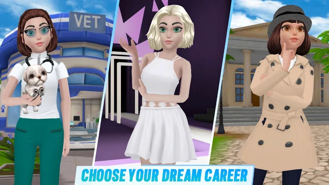 Virtual Sim Story: Home & Life (Виртуальная история симулятора) [МОД: Много монет, Открытые уровни и Мега MOD] Screenshot 5