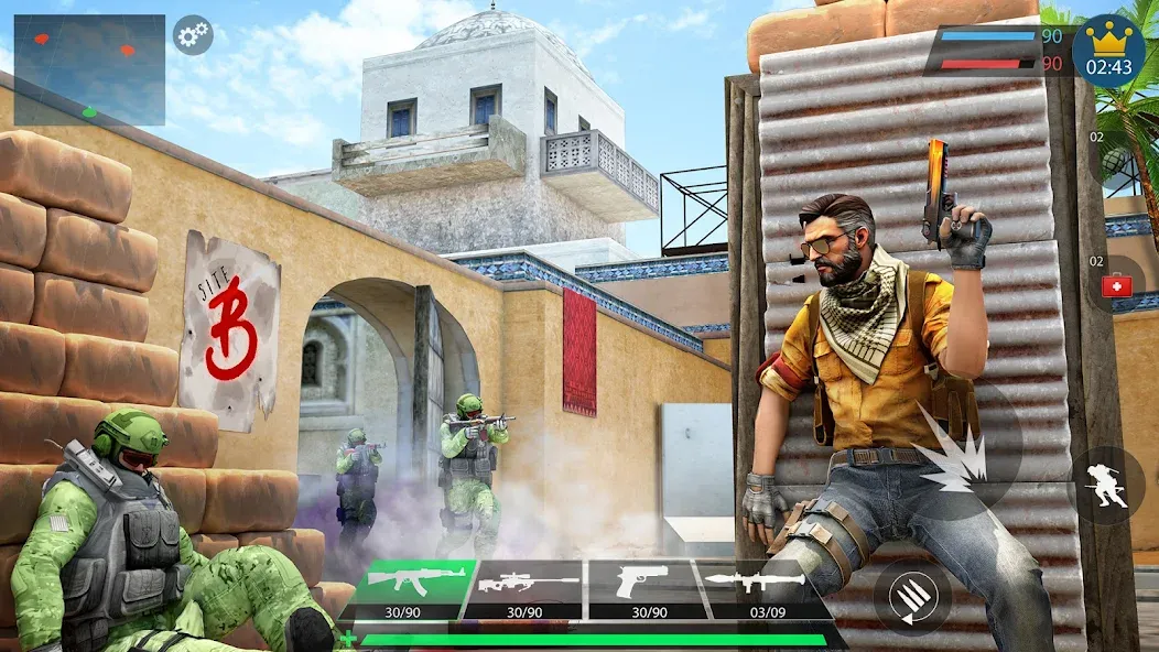 Commando Gun Shooting Games 3D [МОД: Деньги, Монеты и Меню MOD] Screenshot 3