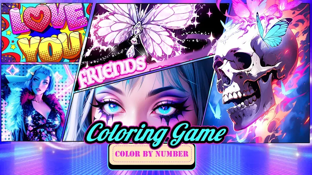 Coloring Games-Color By Number [МОД: Меню, Бесконечные монеты и Открытые уровни] Screenshot 1