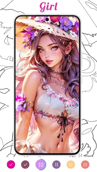 Coloring Games-Color By Number [МОД: Меню, Бесконечные монеты и Открытые уровни] Screenshot 3