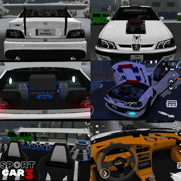 Sport car 3 : Taxi & Police - (Спорткар 3) [МОД: Все открыто, Дополнительные деньги и Меню MOD] Screenshot 1