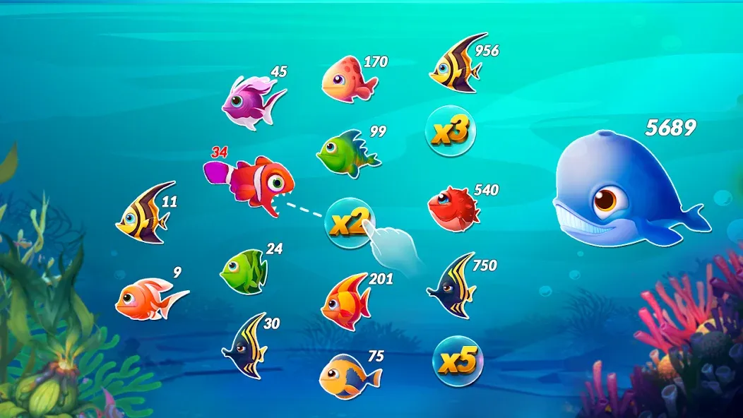Big Eat Fish Games Shark Games [МОД: Много монет, Открытые уровни и Мега MOD] Screenshot 3