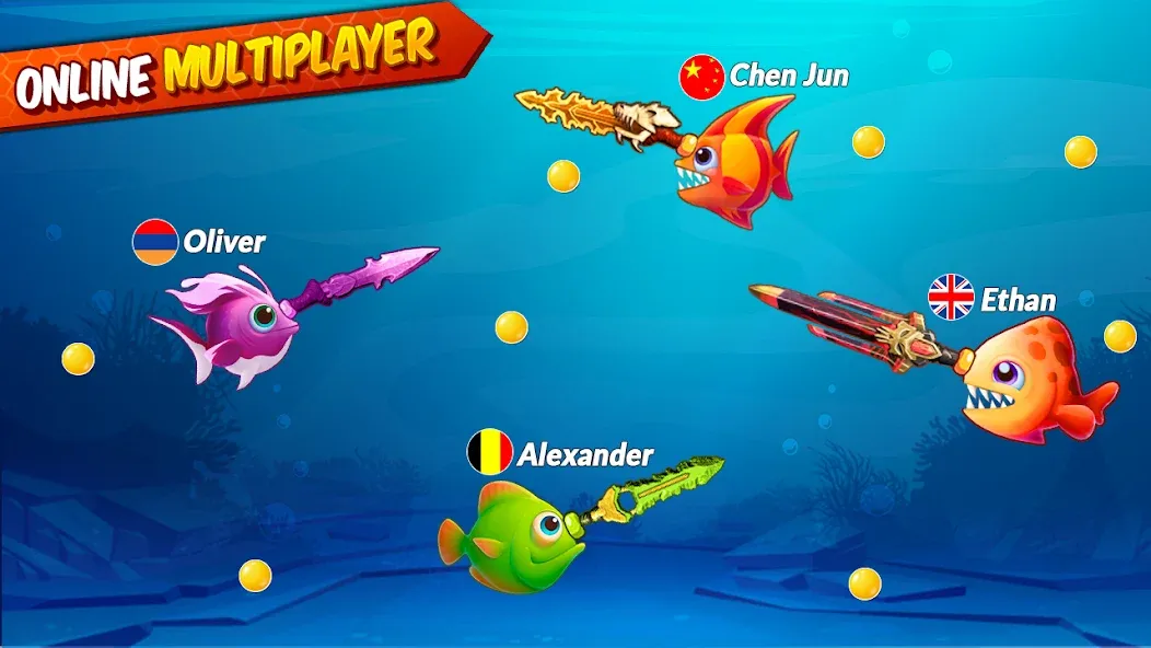 Big Eat Fish Games Shark Games [МОД: Много монет, Открытые уровни и Мега MOD] Screenshot 4