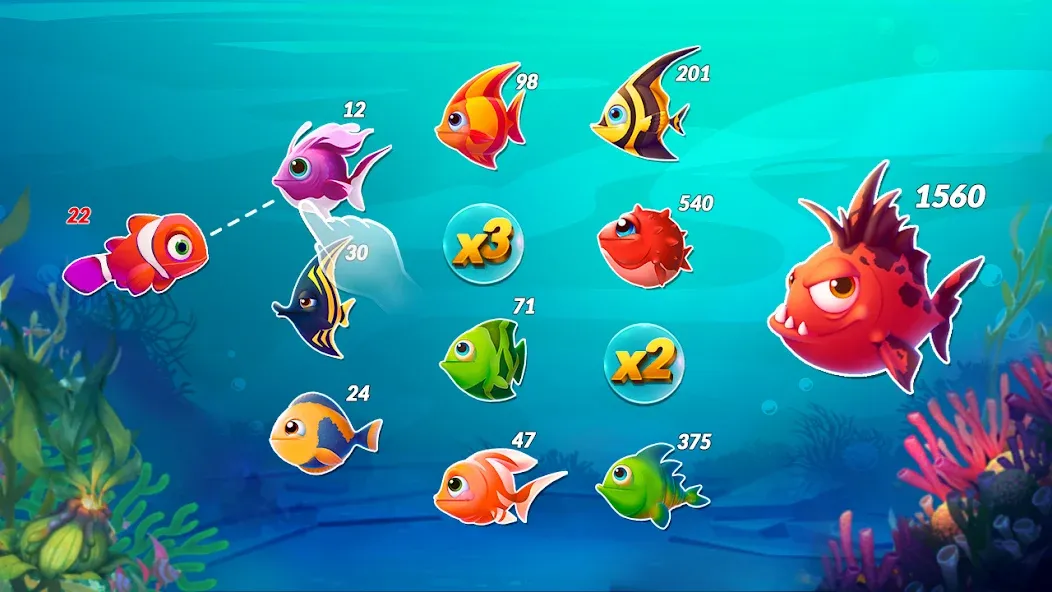 Big Eat Fish Games Shark Games [МОД: Много монет, Открытые уровни и Мега MOD] Screenshot 5