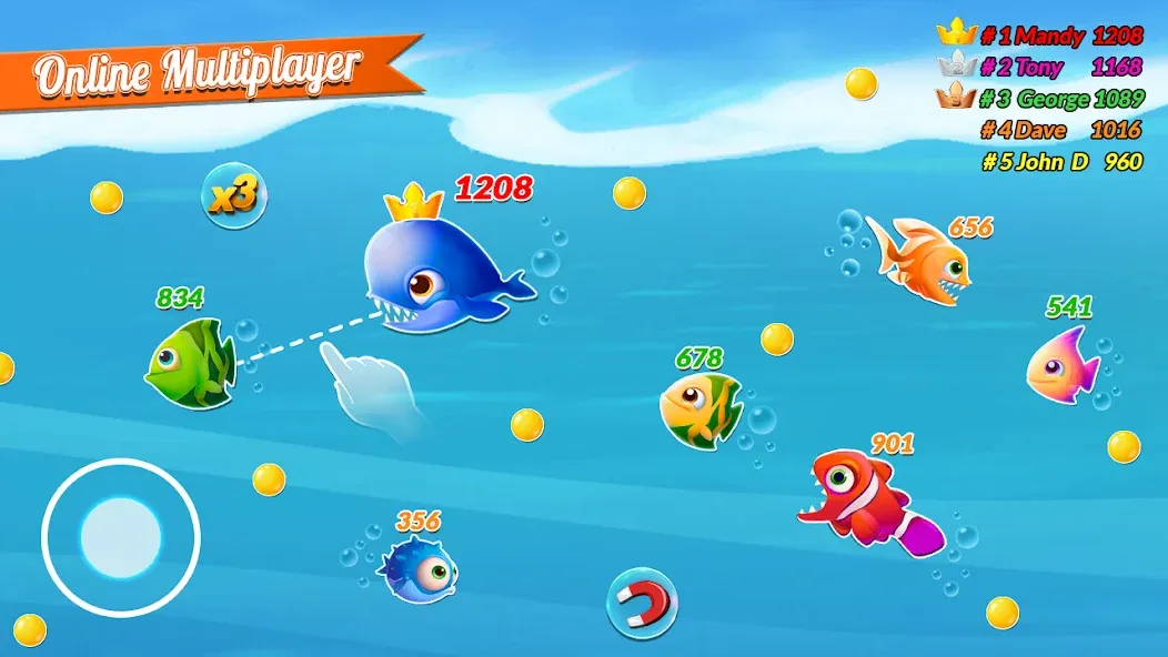 Fish.IO Fish Games Shark Games (Фиш Ай О Фиш Геймс Шарк Геймс) [МОД: Много монет, Открытые уровни и Мега MOD] Screenshot 2