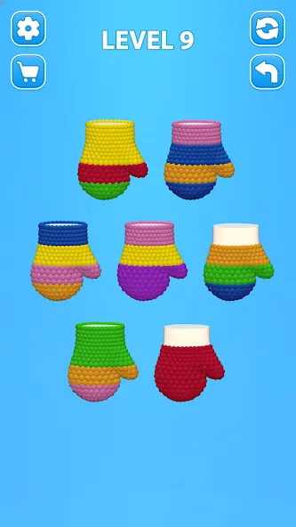 Cozy Knitting: Sorting games (Кози Ниттинг) [МОД: Все открыто, Дополнительные деньги и Меню MOD] Screenshot 2