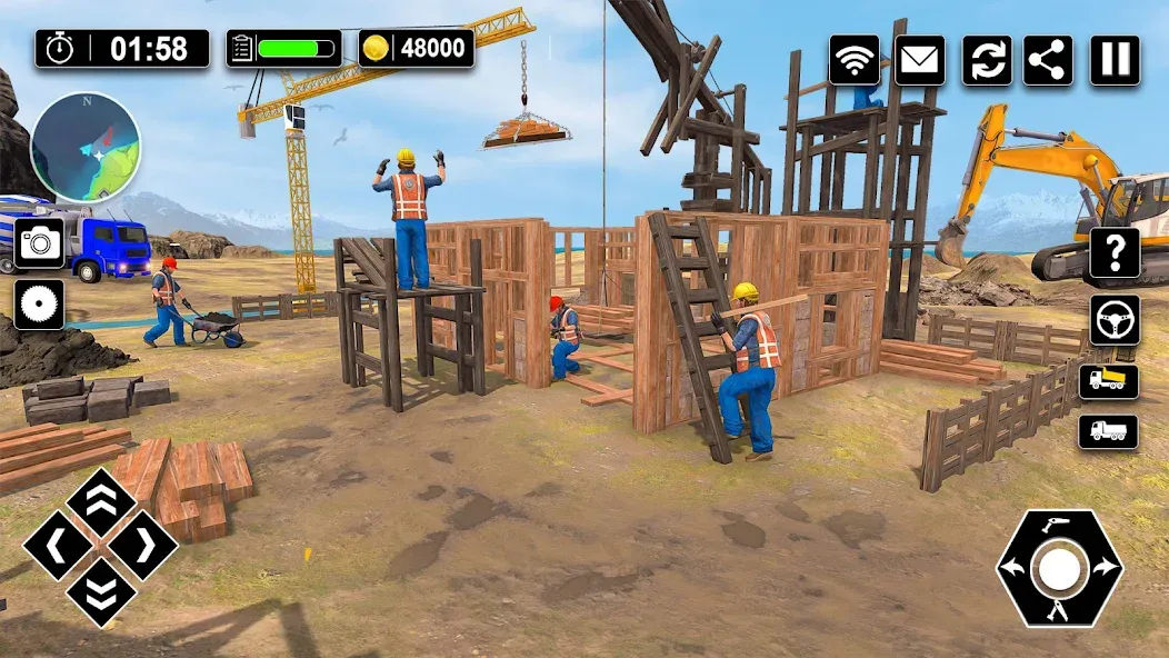 Wood House Construction Game [МОД: Бесконечные деньги, Монеты и Мега MOD] Screenshot 2