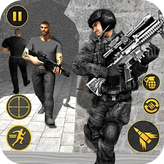 Скачать Anti Terrorist Shooting Game [МОД: Меню, Бесконечные монеты и Открытые уровни] | Взлом Anti Terrorist Shooting Game на Андроид