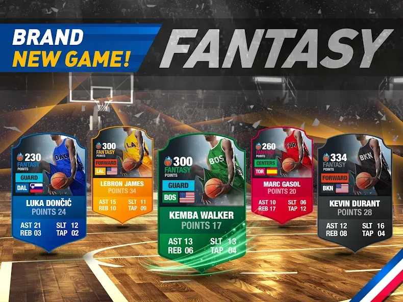 Basketball Fantasy Manager NBA [МОД: Много монет, Открытые уровни и Мега MOD] Screenshot 3