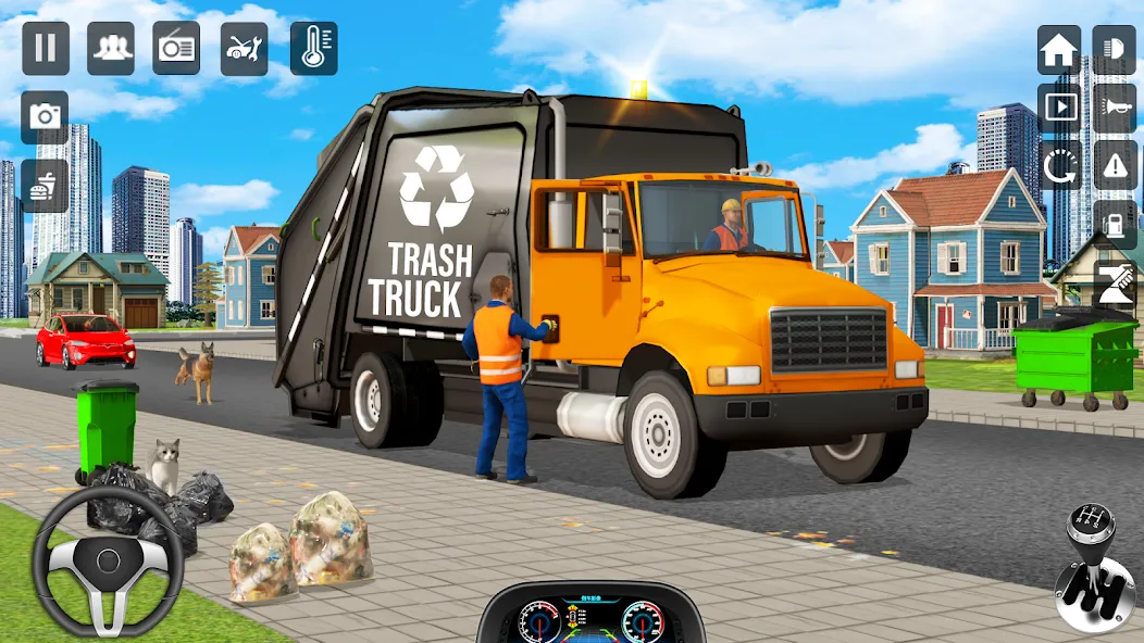 Trash Truck Games Simulator 3D [MOD: Много монет/Энергии] - Скриншот 5