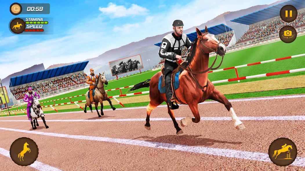 Horse Racing Game: Horse Games [МОД: Меню, Бесконечные монеты и Открытые уровни] Screenshot 4