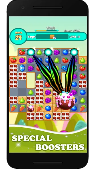 Fruits Mania 2024 (Фрутс Мания 2023) [МОД: Меню, Бесконечные монеты и Открытые уровни] Screenshot 3