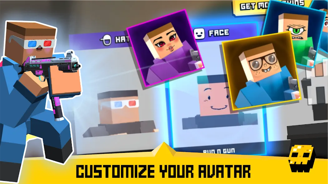 Krunker FRVR - Multiplayer FPS (Крункер ФРВР) [МОД: Меню, Бесконечные монеты и Открытые уровни] Screenshot 2