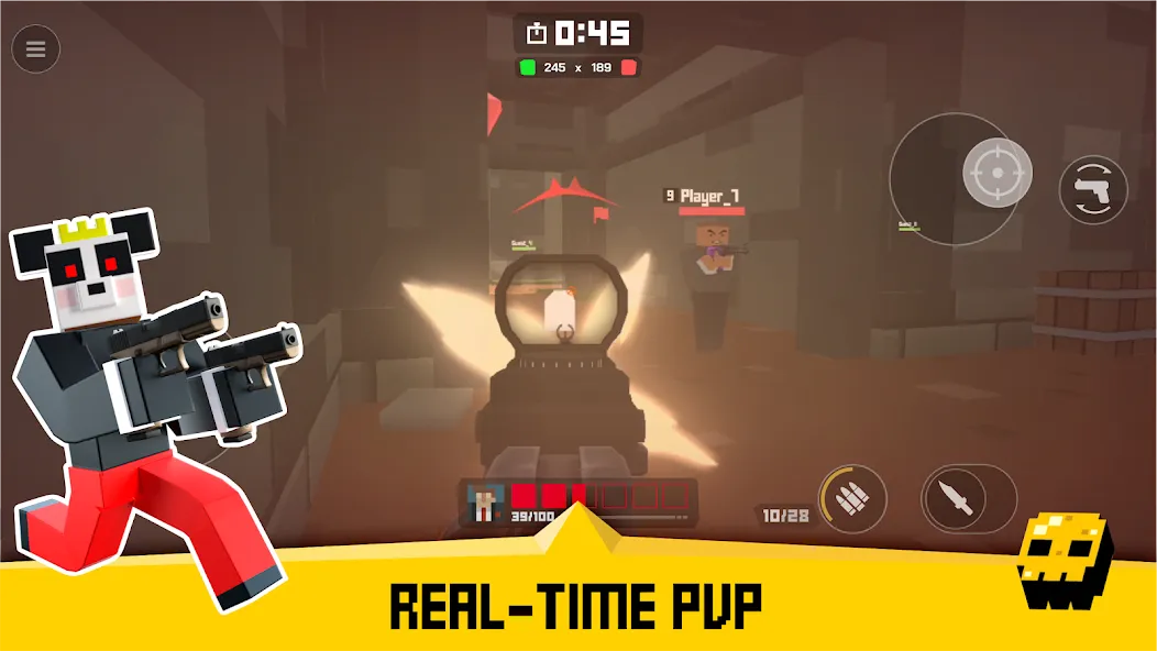 Krunker FRVR - Multiplayer FPS (Крункер ФРВР) [МОД: Меню, Бесконечные монеты и Открытые уровни] Screenshot 3