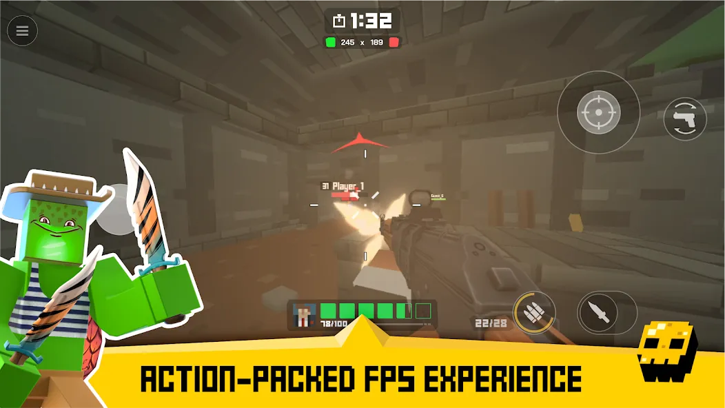 Krunker FRVR - Multiplayer FPS (Крункер ФРВР) [МОД: Меню, Бесконечные монеты и Открытые уровни] Screenshot 5