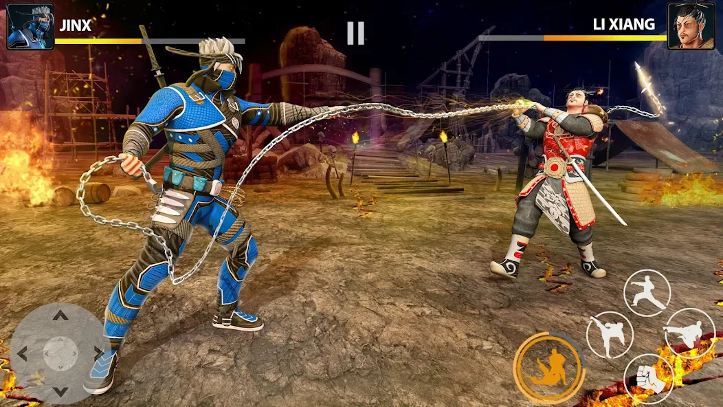 Ninja Clash: Karate Fighters (Ниндзя Мастер) [МОД: Деньги, Монеты и Меню MOD] Screenshot 2