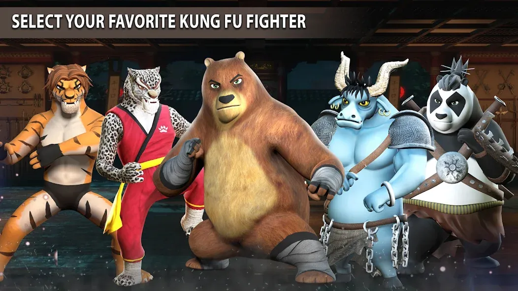 Kung Fu Animal: Fighting Games (Кунгфу животное) [МОД: Все открыто, Дополнительные деньги и Меню MOD] Screenshot 4