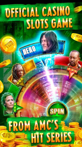 The Walking Dead Casino Slots (Зе Вокинг Дед Казино Слотс) [МОД: Деньги, Монеты и Меню MOD] Screenshot 2