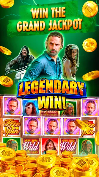 The Walking Dead Casino Slots (Зе Вокинг Дед Казино Слотс) [МОД: Деньги, Монеты и Меню MOD] Screenshot 5