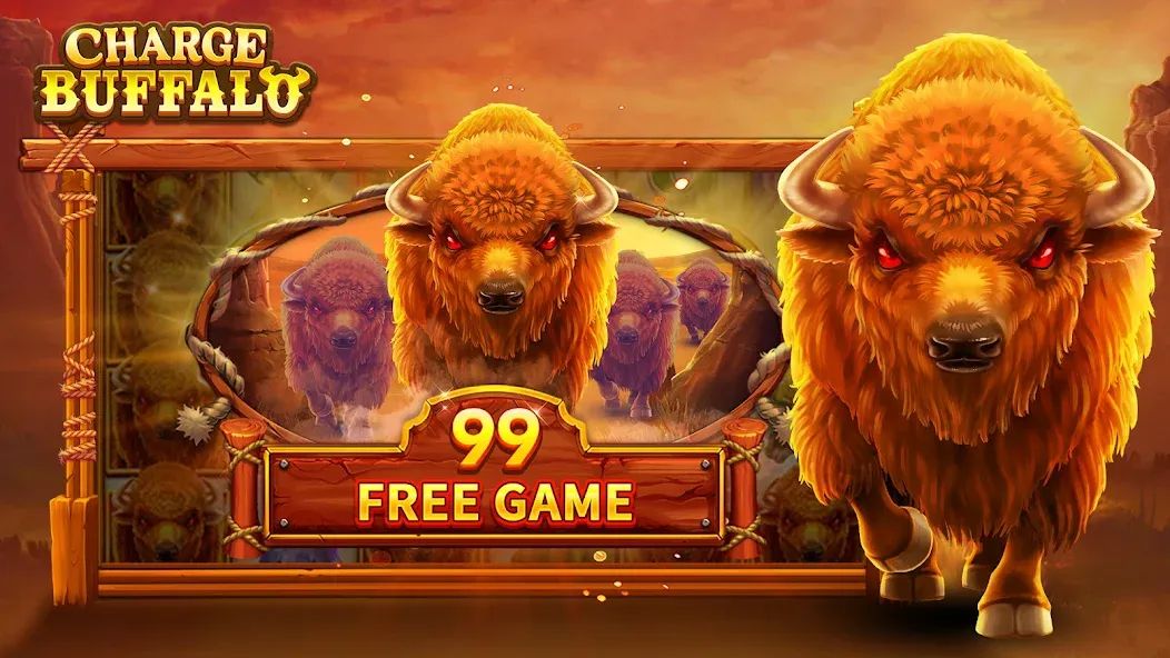 Charge Buffalo Slot-TaDa Games (Чардж Буффало Слот) [МОД: Много денег, Монет и Все открыто] Screenshot 2