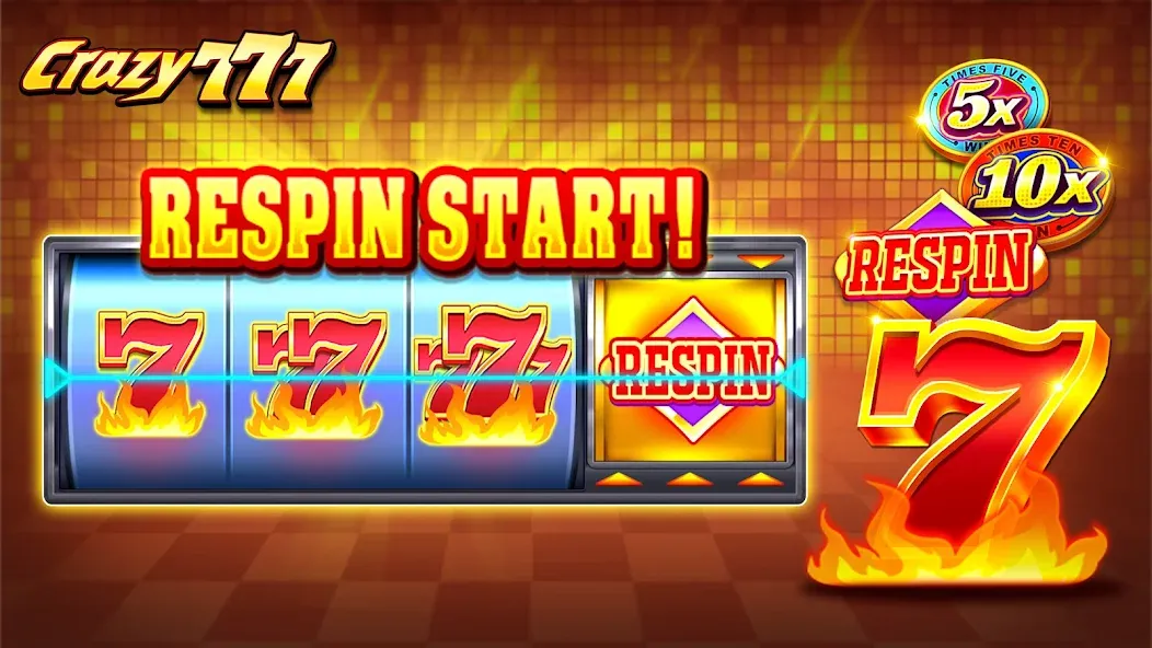 Crazy 777 Slot-TaDa Games (Крэйзи 777 Слот) [МОД: Меню, Бесконечные монеты и Открытые уровни] Screenshot 2