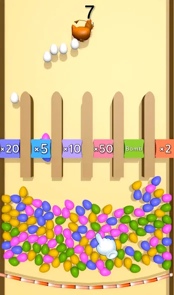 Eggs & Chickens: Cut Rope Game (Яйца и куры) [МОД: Деньги, Монеты и Меню MOD] Screenshot 4