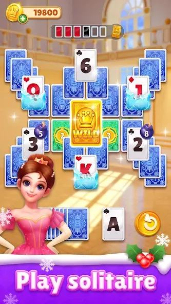 Royal Solitaire Tripeaks [МОД: Много денег, Монет и Все открыто] Screenshot 1