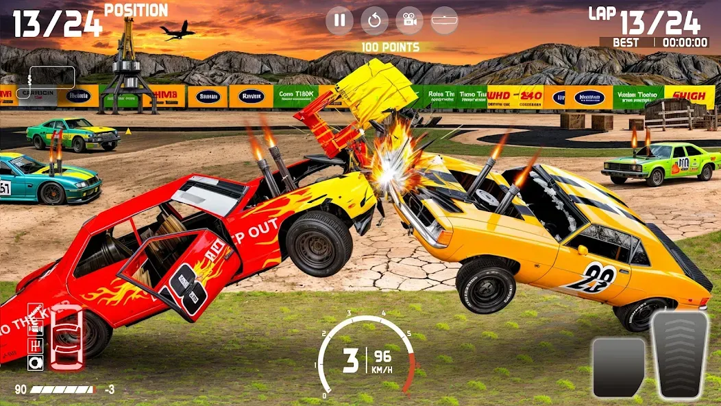 Demolition Derby: Car Games [МОД: Деньги, Монеты и Меню MOD] Screenshot 1