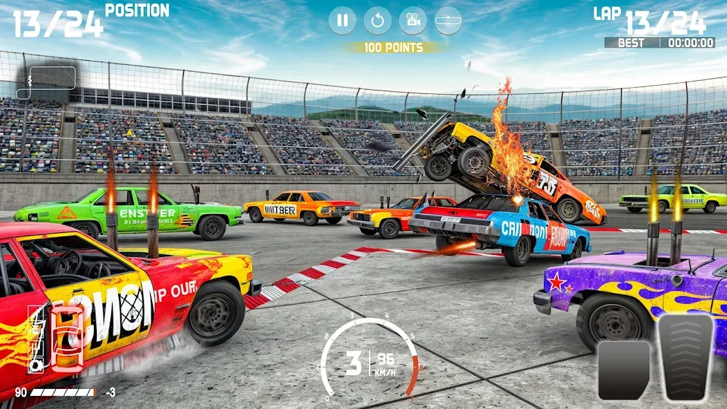 Demolition Derby: Car Games [МОД: Деньги, Монеты и Меню MOD] Screenshot 4