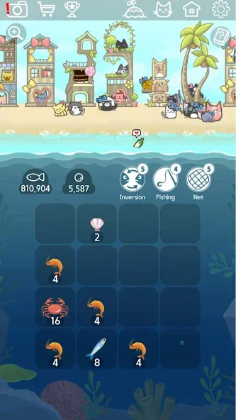 2048 Kitty Cat Island (Остров Кошачьеи Кошки) [МОД: Деньги, Монеты и Меню MOD] Screenshot 2