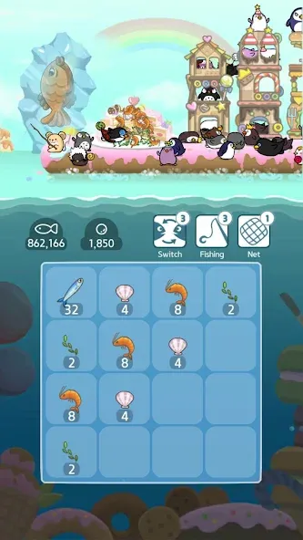 2048 Penguin Island [МОД: Все открыто, Дополнительные деньги и Меню MOD] Screenshot 2