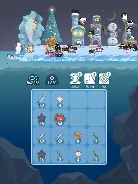 2048 Penguin Island [МОД: Все открыто, Дополнительные деньги и Меню MOD] Screenshot 3
