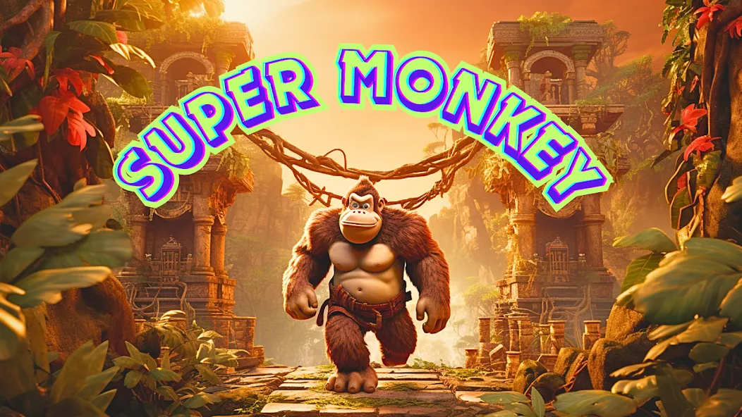 Monkey jungle run kong gorilla [МОД: Меню, Бесконечные монеты и Открытые уровни] Screenshot 1