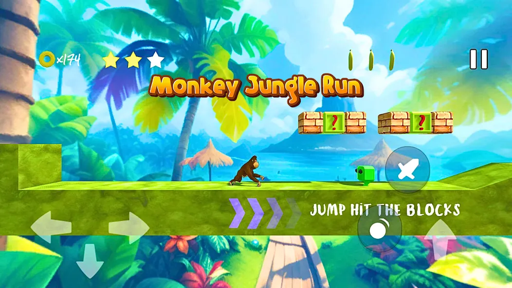 Monkey jungle run kong gorilla [МОД: Меню, Бесконечные монеты и Открытые уровни] Screenshot 2